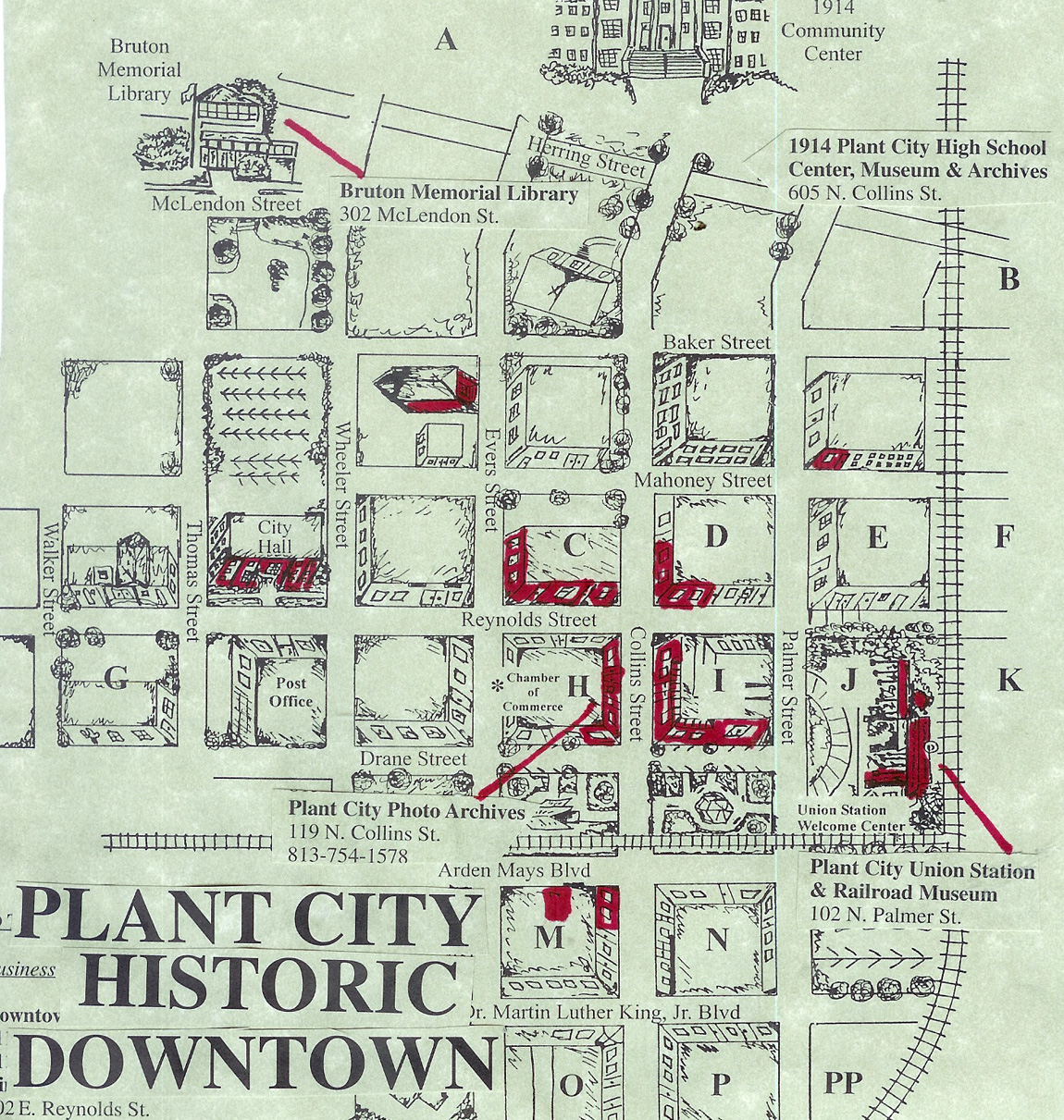 Plant City Downtown Map